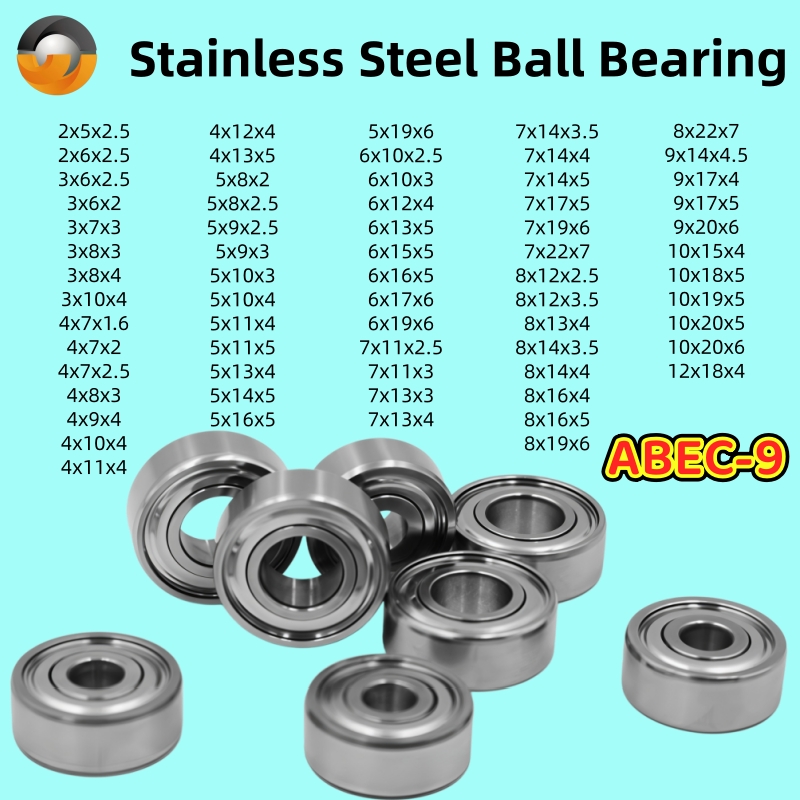 Abu Garcia Reel Revo - 2個入り SMR128ZZ 8x12x3.5mm ステンレス製釣りリールベアリング ABEC-9 ダイワ、シマノ、アブガルシアのリールハンドル用ベアリング